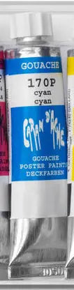 CARAN D'ACHE Deckfarbe Gouache 10ml 2003.170 cyan Tube