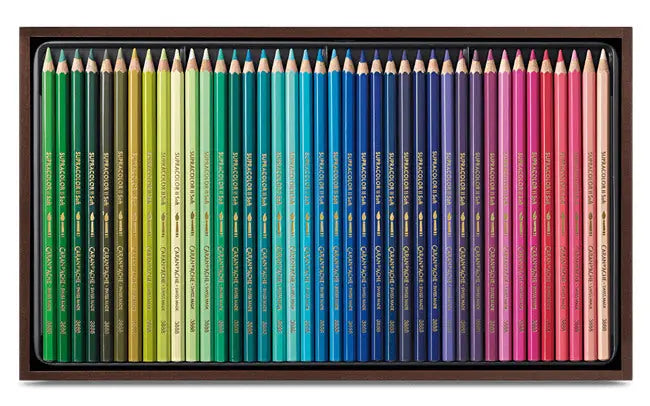 CARAN D'ACHE Farbstifte Supracolor 3,8mm 3888.480 ass. in Holzschachtel 80 Stück