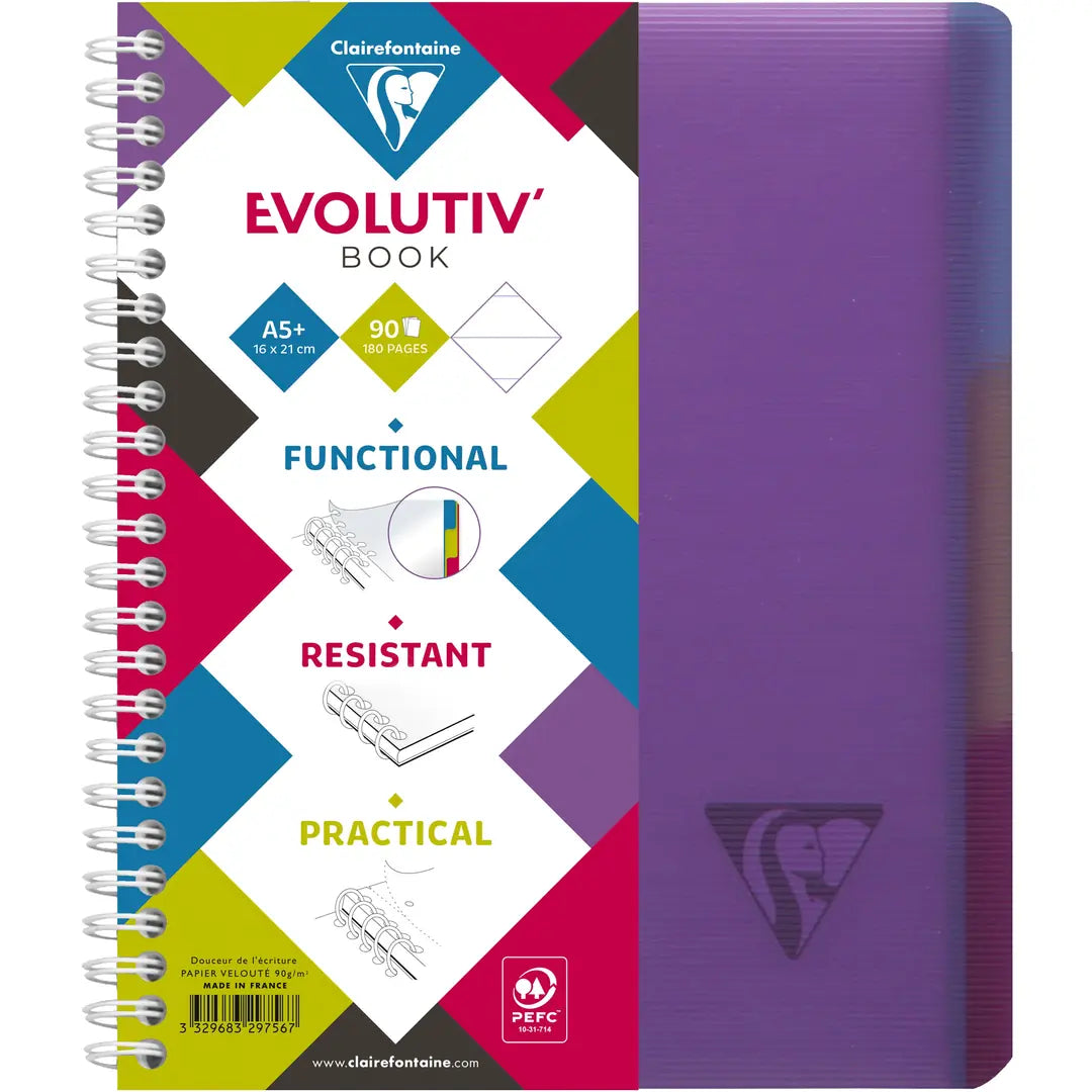 CLAIREFONTAINE LINICOLOR Heft A5+ 329756 L8+MC 90 Blatt