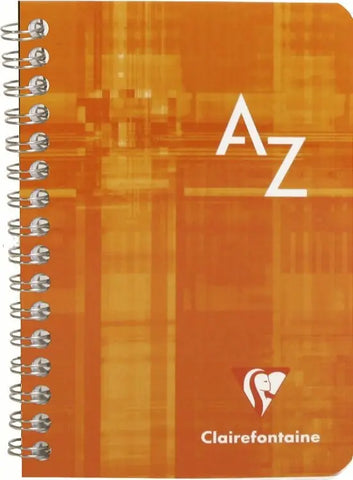 CLAIREFONTAINE Spiralheft mit Index 9,5x14cm 68599 5mm, A-Z, ass. 50 Blatt