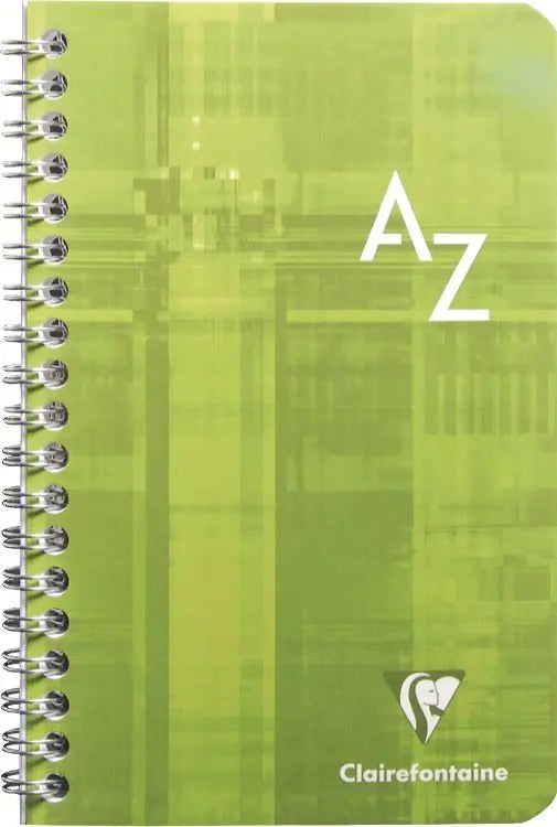 CLAIREFONTAINE Spiralheft mit Index 7,5x12cm 8589 5mm, A-Z, ass. 50 Blatt