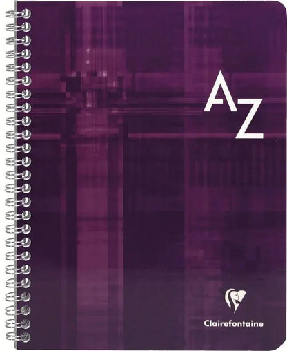 CLAIREFONTAINE Spiralheft mit Index 17x22cm 8949 5mm, A-Z, ass. 50 Blatt