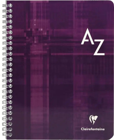 CLAIREFONTAINE Spiralheft mit Index 17x22cm 8949 5mm, A-Z, ass. 50 Blatt