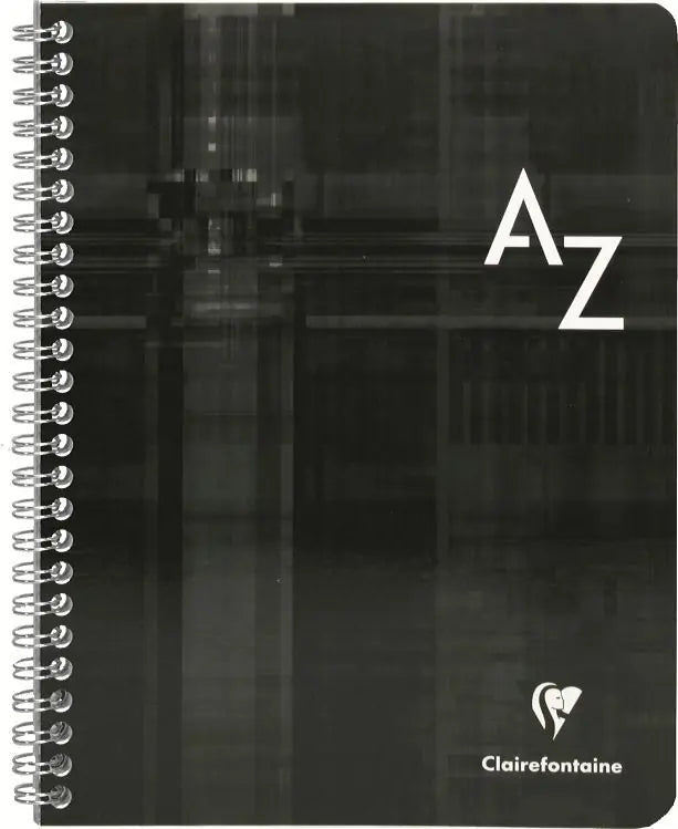 CLAIREFONTAINE Spiralheft mit Index 17x22cm 8949 5mm, A-Z, ass. 50 Blatt