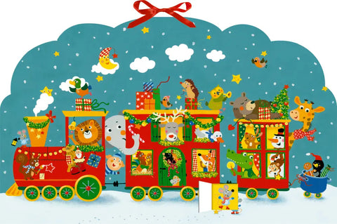 COPPENRATH Wandkalender 38x60cm 95548 Weihnachtseisenbahn Tiere