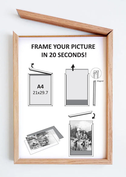 DEBEX Wechselrahmen 15x21cm H3201V150210 Holz, magnetisch Eiche