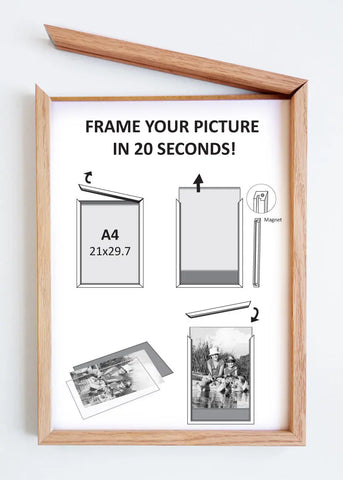 DEBEX Wechselrahmen 21x29,7cm H3201V210297 Holz, magnetisch Eiche