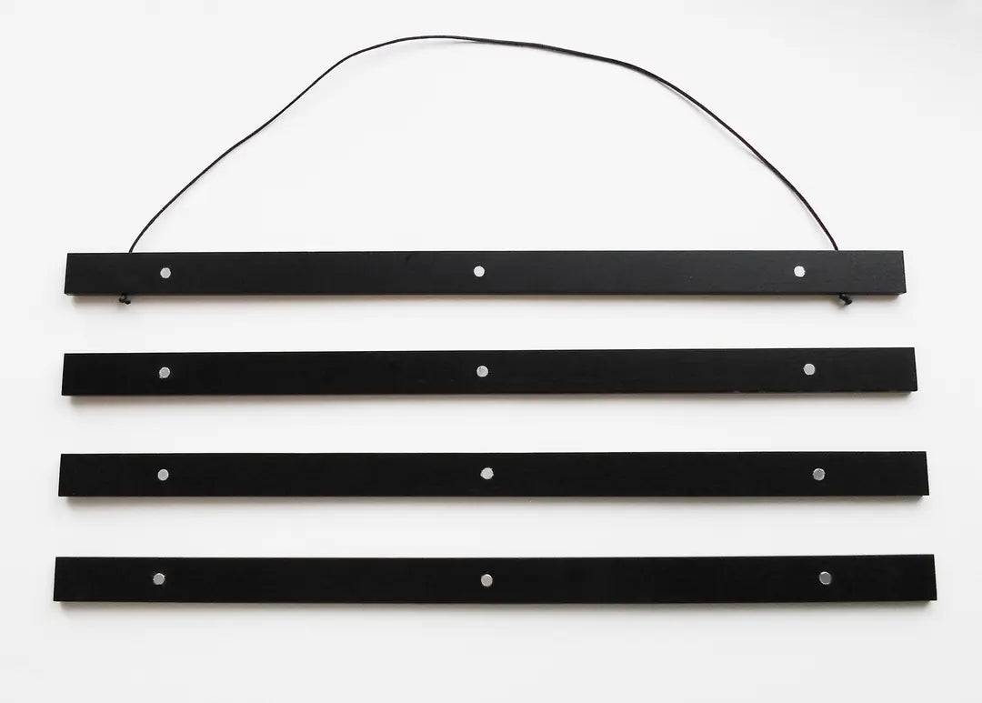 DEBEX Posterleisten 31x2cm LBMG schwarz, magnetisch