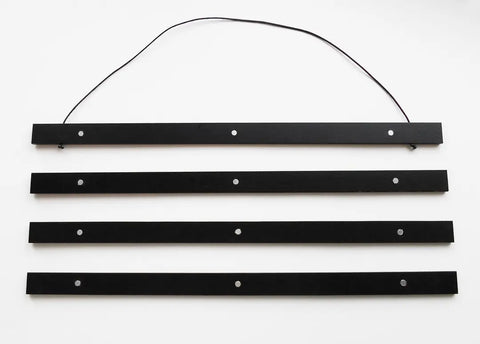 DEBEX Posterleisten 71x2cm LBMG schwarz, magnetisch