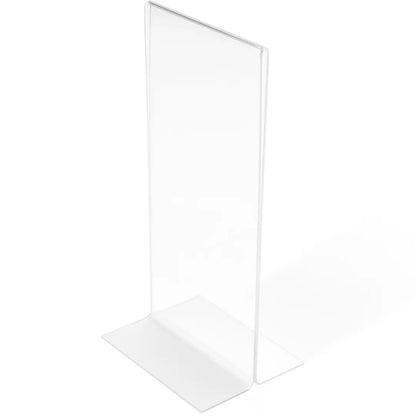 DEFLECTO Tischaufsteller Acryl DIN lang 43110 gerade, hoch