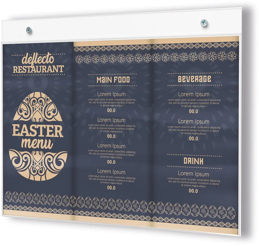 DEFLECTO Info Dislpay Classic Image A4 46901 quer, Wandmontage