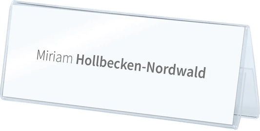 DEFLECTO Tischnamenschilder 48601 transparent A4