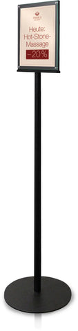 DEFLECTO Bodenständer magnetisch A4 692056A4 schwarz 33x142.2x33cm