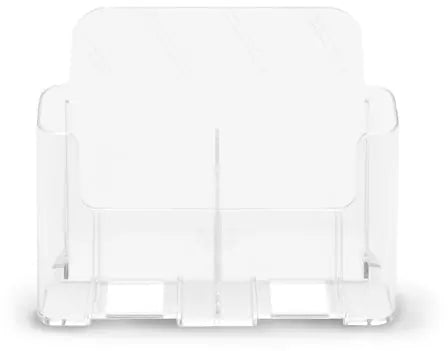DEFLECTO Prospekthalter A4 74501 transparent hoch 2 Fächer