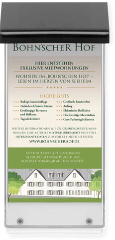 DEFLECTO Prospektbox 1/3 A4 790701 für Aussenbereich