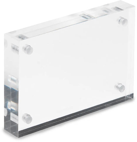 DEFLECTO Magnet. Acrylblock 100x70mm MCHBC1130 transparent 2x15mm