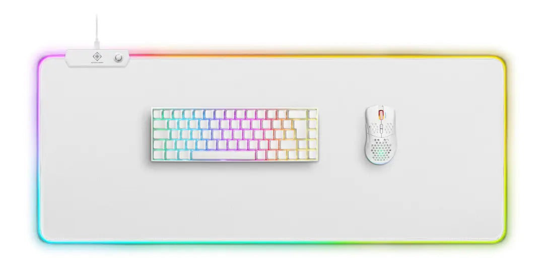 DELTACO RGB Gaming Mousepad GAM-079-W XL Wide, White