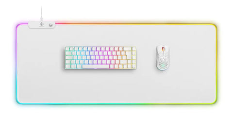 DELTACO RGB Gaming Mousepad GAM-079-W XL Wide, White