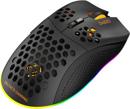 DELTACO Lightweight Gaming Mouse,RGB GAM-120 Wireless, Black, DM220