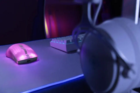 DELTACO Lightweight Mouse Wirel.RGB GAM-145-W Semi-Transparent, WM89,White