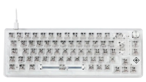 DELTACO TKL Gaming Keyboard mech GAM-160-T-CH transparent RGB CH-Layout