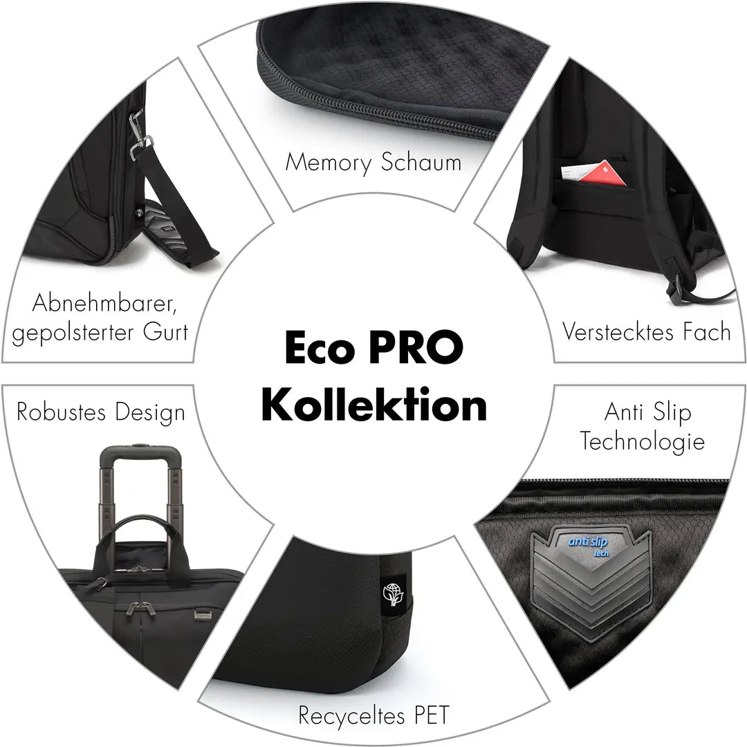 DICOTA Laptop Bag Eco Multi COMPACT D30143-RPET 14-15.6 inch Black