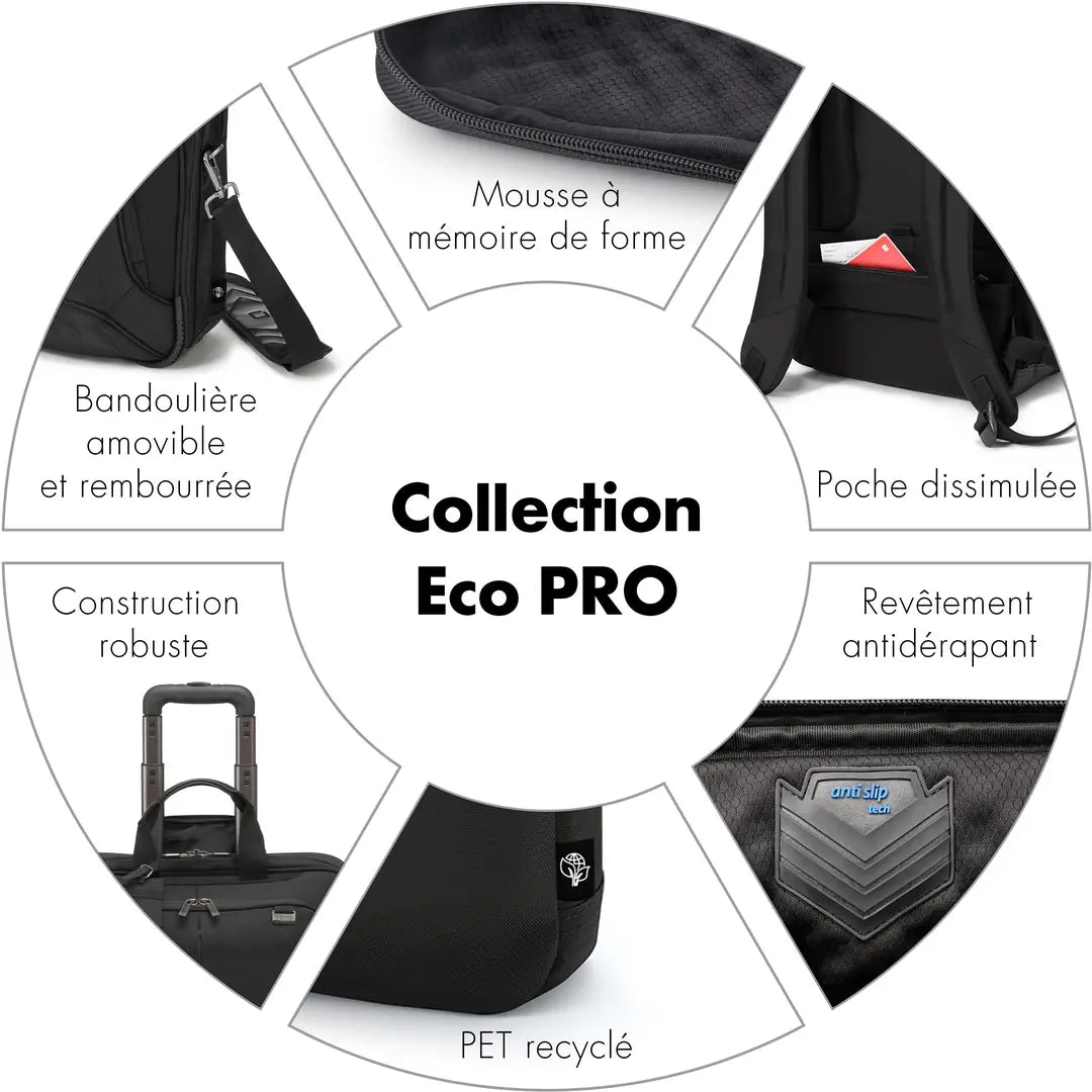 DICOTA Laptop Bag Eco Multi COMPACT D30143-RPET 14-15.6 inch Black
