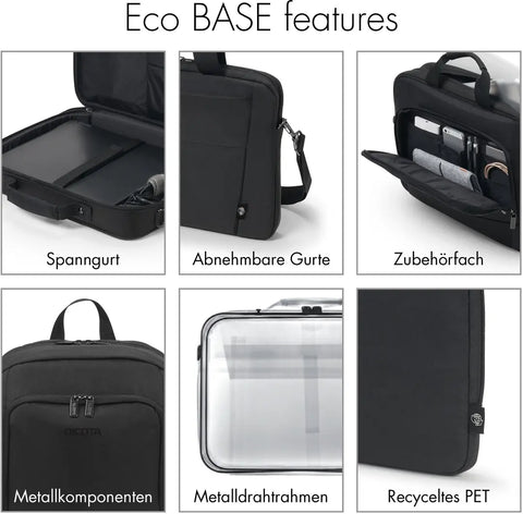 DICOTA Eco Backpack BASE black D30914-RPET for Unviversal 13-14.1