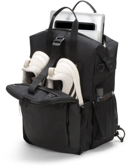 DICOTA Eco Backpack Dual GO Black D31862-RPET for Universal 13-15.6 inch