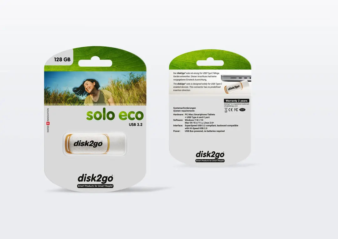 DISK2GO USB-Stick solo eco 128GB 30006804 Type C USB 3.2