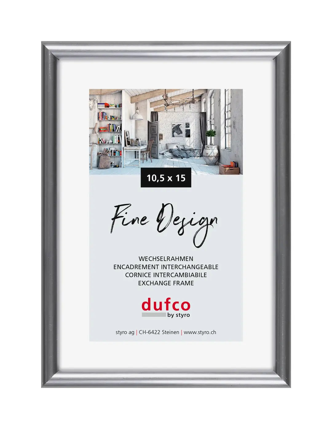 DUFCO Bilderrahmen 10.5x15cm 1400.40024 Fine Design silber