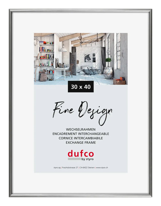 DUFCO Bilderrahmen 30x40cm 1400.40029 Fine Design silber