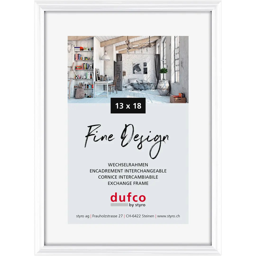 DUFCO Bilderrahmen 13x18cm 1400.40037 Fine Design weiss