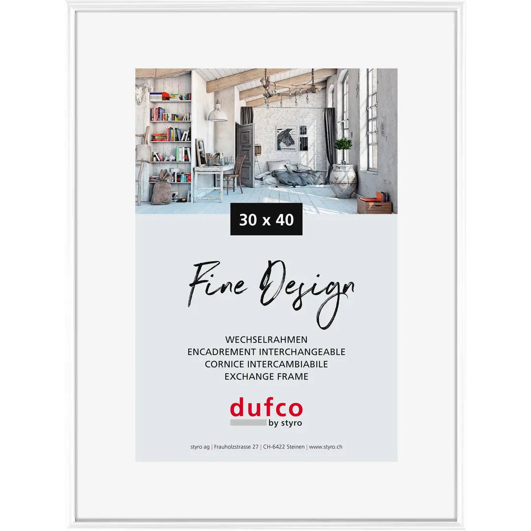 DUFCO Bilderrahmen 30x40cm 1400.40041 Fine Design weiss