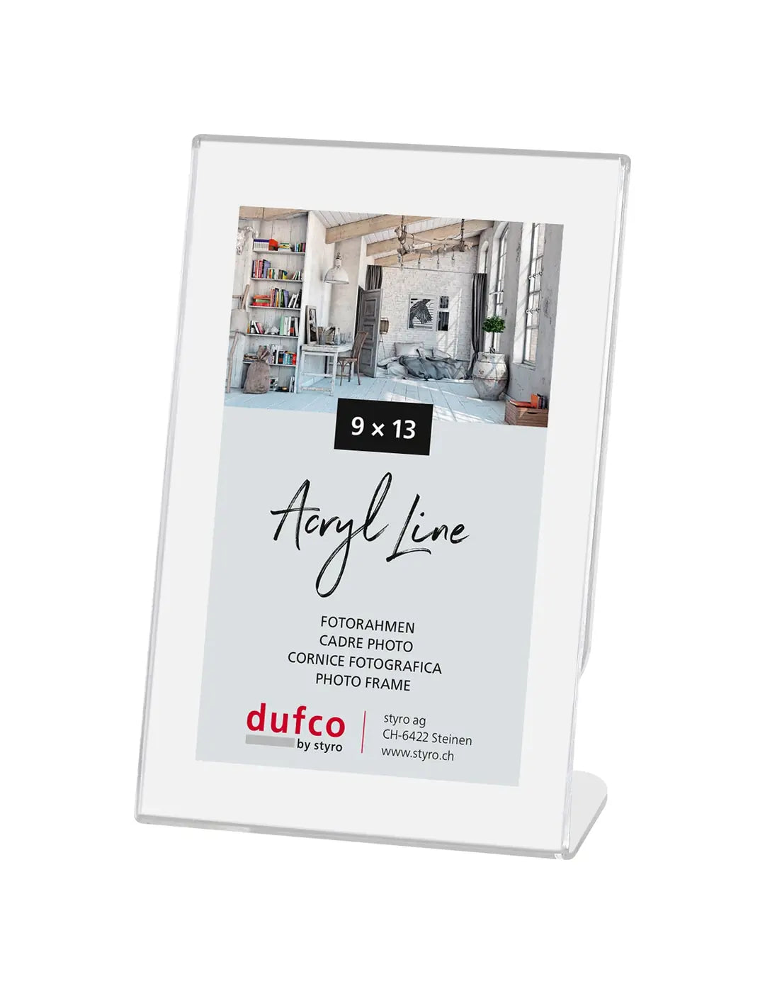 DUFCO Acryl-Bilderrahmen 9x13cm 1420.60291 hoch