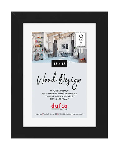 DUFCO Holz-Bilderrahmen 13x18cm 1610.80103 Toronto schwarz