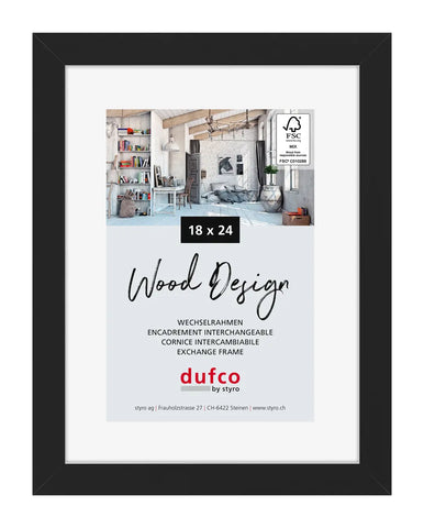 DUFCO Holz-Bilderrahmen 18x24cm 1610.80104 Toronto schwarz