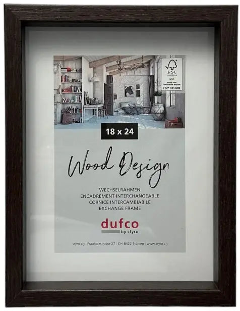 DUFCO Holz-Bilderrahmen 18x24cm 1610.80992 Fuji braun