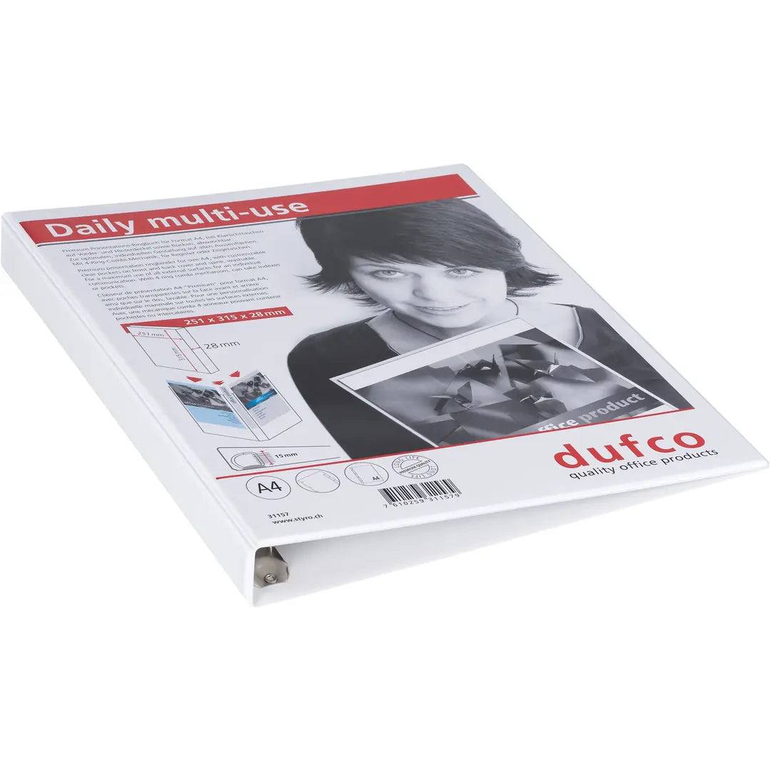 DUFCO Präsentationsordner 31157 A4 2.8cm weiss