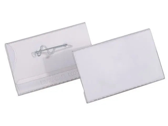 DURABLE Namensschilder Wellennadel 800819 transp., PVC, 40x75mm 100 Stk.