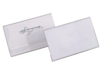 DURABLE Namensschilder Wellennadel 800819 transp., PVC, 40x75mm 100 Stk.