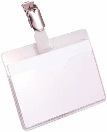 DURABLE Namensschild mit Clip 810619 transp., PVC, 60x90mm 25 pcs.