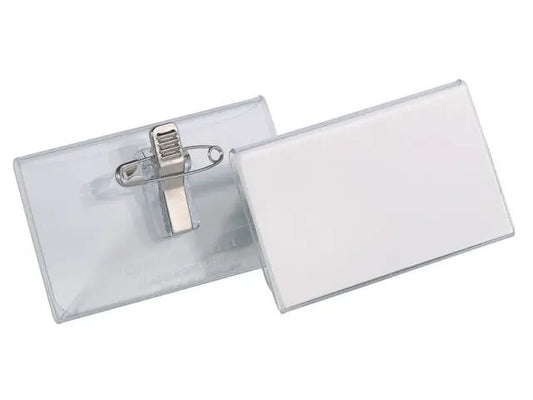 DURABLE Namensschild m. Kombiklemme 815719 transparent, 40x75mm 50 Stk.