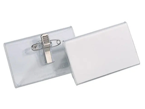 DURABLE Namensschild m. Kombiklemme 815719 transparent, 40x75mm 50 Stk.
