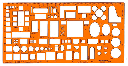 DUX Möblierungsschablone 1:50 7343 Architekt