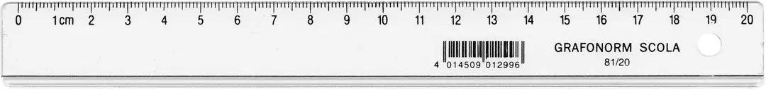 DUX Flachlineal SCOLA 20cm 81/20 Polystyrol