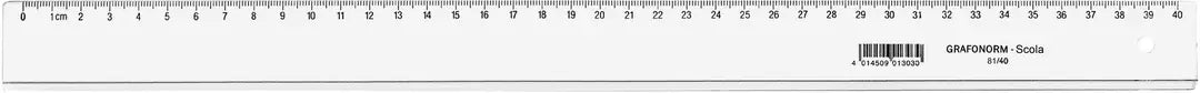 DUX Flachlineal SCOLA 40cm 81/40 Polystyrol