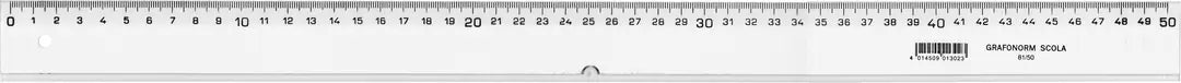 DUX Flachlineal SCOLA 50cm 81/50 Polystyrol