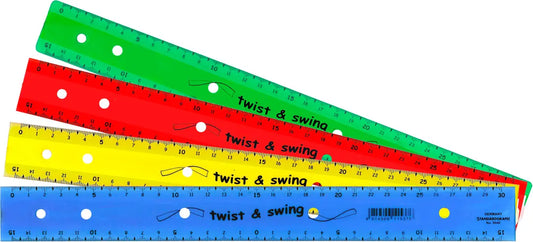 DUX Lineal zum Abheften 30cm 9040OFX Twist & Swing, Farben ass.