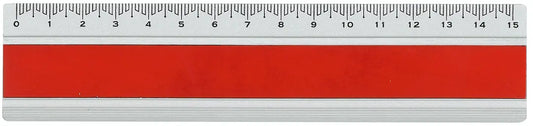 DUX Lineal Joy Color 15cm FA-JC/15R Alu, rot
